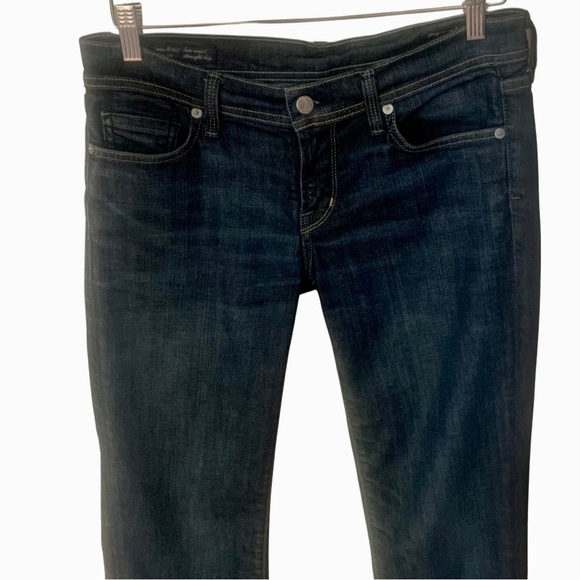 CITIZENS OF HUMANITY Ava Low Rise Straight Dark Denim Jeans - Picture 6 of 15